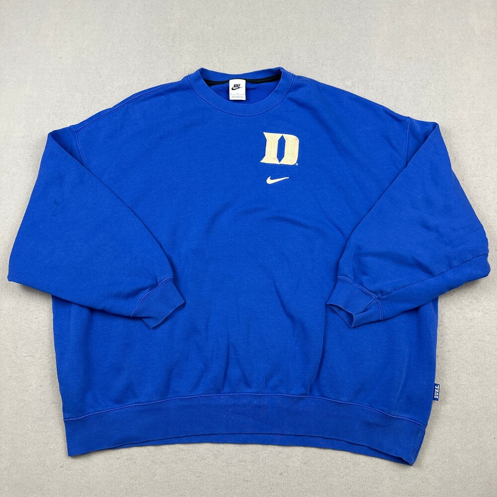 Duke Blue Devils Sweater Women Medium Blue Nike Crewneck Pullover NCAA M *